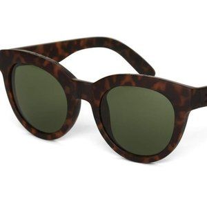 Florentin Sunglasses - Black Tortoise-Glass Bottle Green